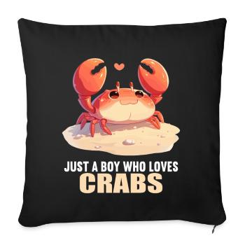 Crab Crab - Sofa pillowcase 17,3'' x 17,3'' (45 x 45 cm) - black - Front