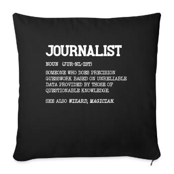 Journalist Humor Definition Noun Creative - Sofa pillowcase 17,3'' x 17,3'' (45 x 45 cm) - black - Front