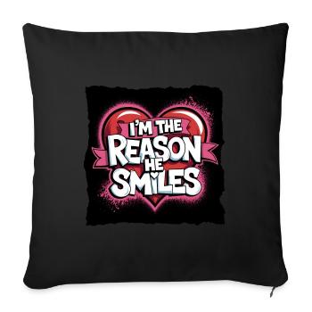 Partner zum Valentinstag fürn Schatz Liebe - Sofakissenbezug 45 x 45 cm - Schwarz - Vorne