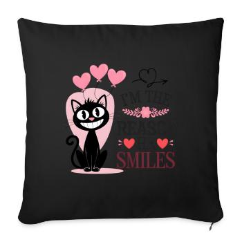 Partner zum Valentinstag fürn Schatz Liebe - Sofakissenbezug 45 x 45 cm - Schwarz - Vorne