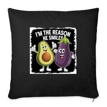 Partner zum Valentinstag fürn Schatz Liebe - Sofakissenbezug 45 x 45 cm - Schwarz - Vorne