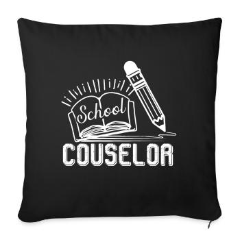 Proud To Be School Counselor - Sofa pillowcase 17,3'' x 17,3'' (45 x 45 cm) - black - Front