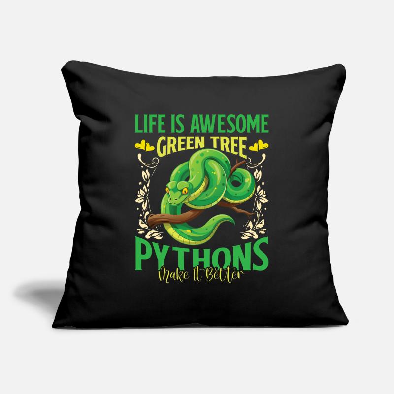 Green Tree Python Sofa pillowcase 17,3'' x 17,3'' (45 x 45 cm)