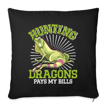 Iguana lustiger Spruch - Sofakissenbezug 45 x 45 cm - Schwarz - Vorne