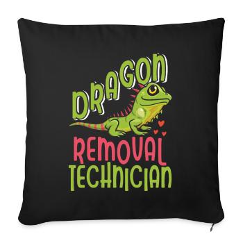 Iguana lustiger Spruch - Sofakissenbezug 45 x 45 cm - Schwarz - Vorne