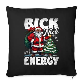 Big Nick Energy Funny Santa Claus Christmas - Sofa pillowcase 17,3'' x 17,3'' (45 x 45 cm) - black - Front