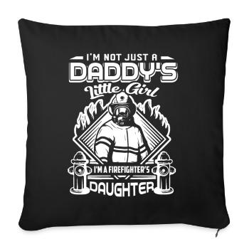 Firefighter I am A Firefighter's Daughter - Sofa pillowcase 17,3'' x 17,3'' (45 x 45 cm) - black - Front