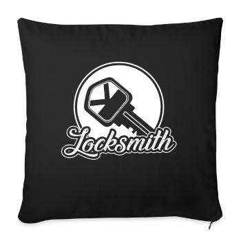 Proud To Be A Locksmith - Sofa pillowcase 17,3'' x 17,3'' (45 x 45 cm) - black - Front