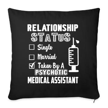 Medical Assistant Relationship - Sofa pillowcase 17,3'' x 17,3'' (45 x 45 cm) - black - Front