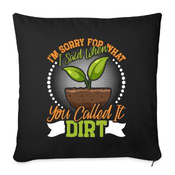 Soil Science, Naturalist - Sofa pillowcase 17,3'' x 17,3'' (45 x 45 cm) - black - Front