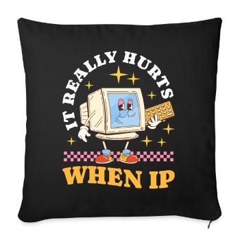 Funny saying "It Burns when I Pee"! - Sofa pillowcase 17,3'' x 17,3'' (45 x 45 cm) - black - Front