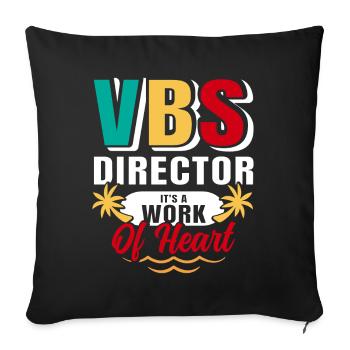 Vacation Bible School, VBS - Sofa pillowcase 17,3'' x 17,3'' (45 x 45 cm) - black - Front