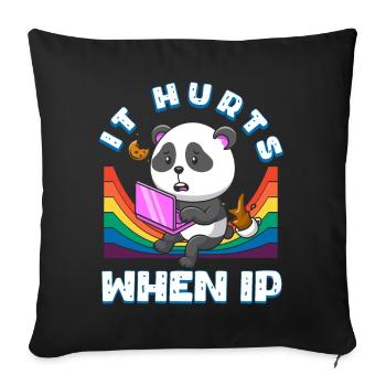 Lustiger Spruch "It Burns when i Pee"! - Housse de coussin décorative 45 x 45 cm - noir - Devant