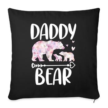 Daddy Bear - Sofakissenbezug 45 x 45 cm - Schwarz - Vorne