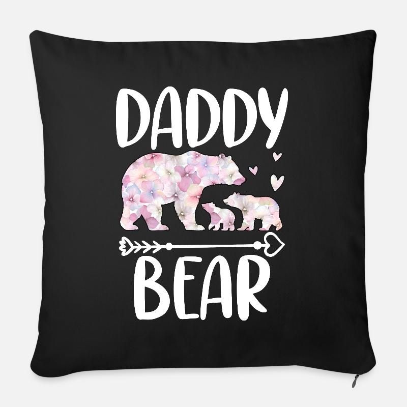 Daddy Bear - Sofakissenbezug 45 x 45 cm - Schwarz