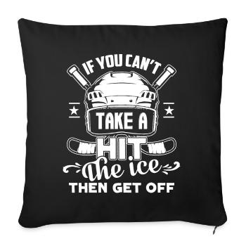 Hockey Funny Hockey - Sofa pillowcase 17,3'' x 17,3'' (45 x 45 cm) - black - Front