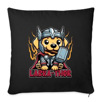 Labrador Retriever Labra-Thor Dog Sports Pet Owner - Sofa pillowcase 17,3'' x 17,3'' (45 x 45 cm) - black - Front