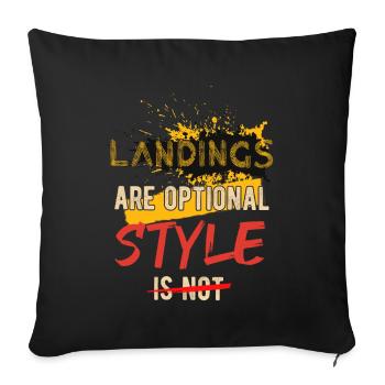 Les atterrissages de moto tout-terrain sont facultatifs, pas de style - Housse de coussin décorative 45 x 45 cm - noir - Devant