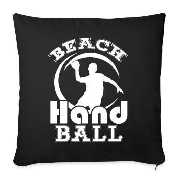 Funny Beach Handball - Sofa pillowcase 17,3'' x 17,3'' (45 x 45 cm) - black - Front