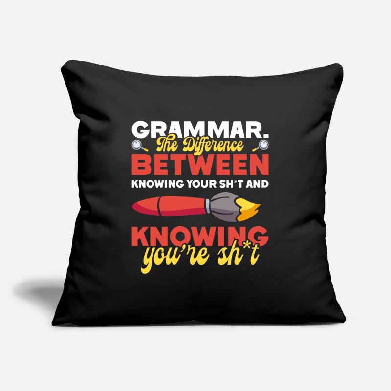 Drôle de professeur d’école d’anglais Housse de coussin décorative 45 x 45 cm
