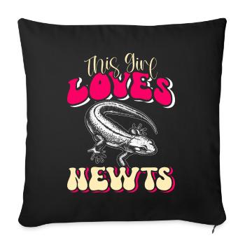 Newt - Sofa pillowcase 17,3'' x 17,3'' (45 x 45 cm) - black - Front