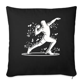 Lanceur de poids Colorsplash Lancer de poids - Housse de coussin décorative 45 x 45 cm - noir - Devant