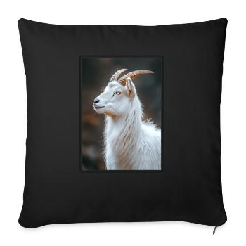 goats goat - Sofa pillowcase 17,3'' x 17,3'' (45 x 45 cm) - black - Front