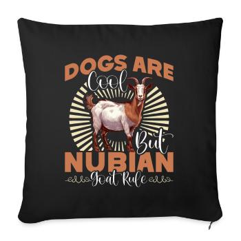 Amoureux des chèvres, chèvres naines du Nigeria - Housse de coussin décorative 45 x 45 cm - noir - Devant