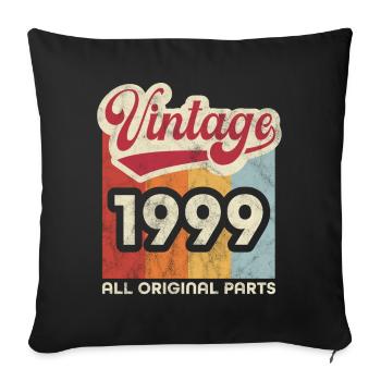 Millésime 1999 - Housse de coussin décorative 45 x 45 cm - noir - Devant