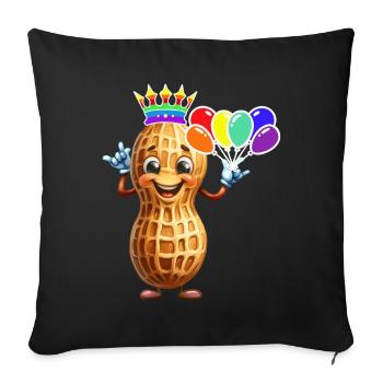 LGBT Peanut Birthday Peanuts Balloons - Sofa pillowcase 17,3'' x 17,3'' (45 x 45 cm) - black - Front
