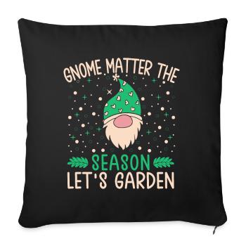Garden Gnome Costume Matter The Season - Sofa pillowcase 17,3'' x 17,3'' (45 x 45 cm) - black - Front
