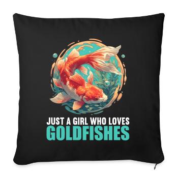 Goldfish Goldfish - Sofa pillowcase 17,3'' x 17,3'' (45 x 45 cm) - black - Front