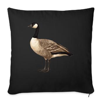 geese goose - Sofa pillowcase 17,3'' x 17,3'' (45 x 45 cm) - black - Front
