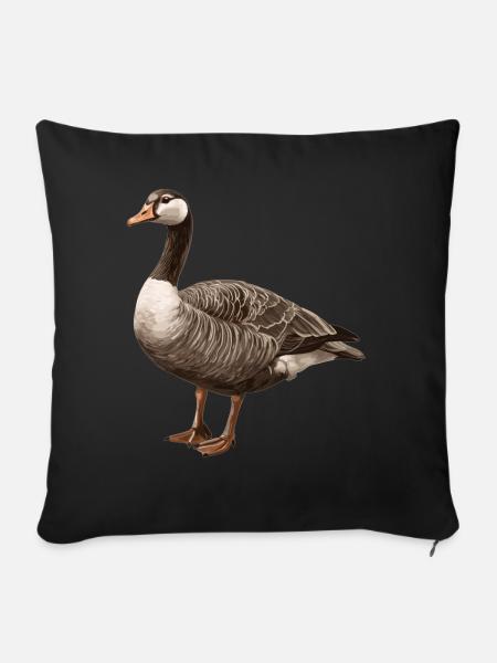 Gänse Gans - Sofakissenbezug 45 x 45 cm - Schwarz