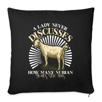 Chèvre Nubienne, éleveur de chèvres - Housse de coussin décorative 45 x 45 cm - noir - Devant