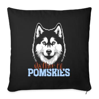 Dog saying dog dog - Sofa pillowcase 17,3'' x 17,3'' (45 x 45 cm) - black - Front