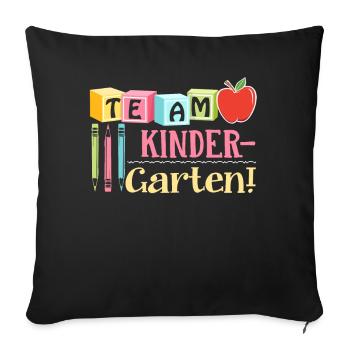 Kindergarten Teacher Team Kindergarten Teacher - Sofa pillowcase 17,3'' x 17,3'' (45 x 45 cm) - black - Front