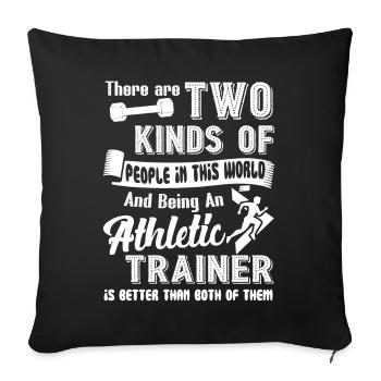 Athletic Trainer Being An Athletic Trainer - Sofa pillowcase 17,3'' x 17,3'' (45 x 45 cm) - black - Front