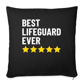 Meilleur sauveteur de tous les temps Plage de sauvetage aquatique - Housse de coussin décorative 45 x 45 cm - noir - Devant