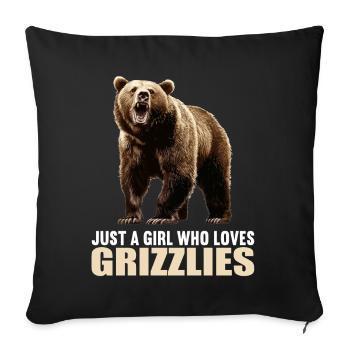 grizzly bears Grizzly bear - Sofa pillowcase 17,3'' x 17,3'' (45 x 45 cm) - black - Front