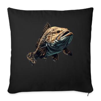 mérou mérou - Housse de coussin décorative 45 x 45 cm - noir - Devant
