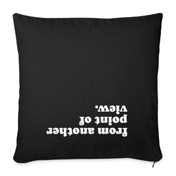 Humor on the head: perfect for geeks and nerds - Sofa pillowcase 17,3'' x 17,3'' (45 x 45 cm) - black - Front