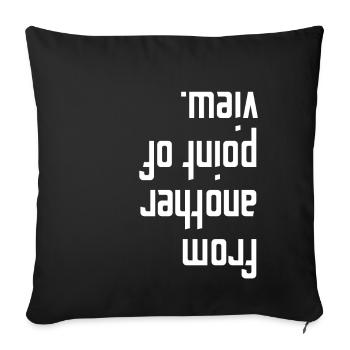 Humor on the head: perfect for geeks and nerds - Sofa pillowcase 17,3'' x 17,3'' (45 x 45 cm) - black - Front