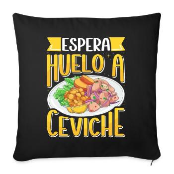 Seafood Peruvian Ceviche - Sofakissenbezug 45 x 45 cm - Schwarz - Vorne