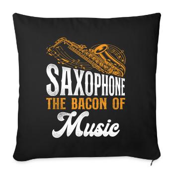 Saxophones Saxophones The Bacon Of - Sofa pillowcase 17,3'' x 17,3'' (45 x 45 cm) - black - Front