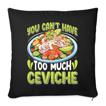 Seafood Peruvian Ceviche - Sofakissenbezug 45 x 45 cm - Schwarz - Vorne