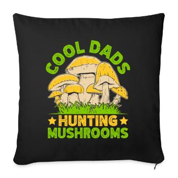 Cueillette de champignons Chasseur Cool Dads Chasse Morille - Housse de coussin décorative 45 x 45 cm - noir - Devant