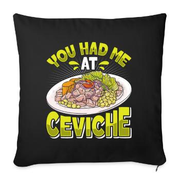 Seafood Peruvian Ceviche - Sofakissenbezug 45 x 45 cm - Schwarz - Vorne