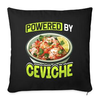 Seafood Peruvian Ceviche - Sofakissenbezug 45 x 45 cm - Schwarz - Vorne