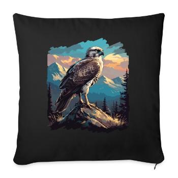 Falcon Falcon - Sofa pillowcase 17,3'' x 17,3'' (45 x 45 cm) - black - Front